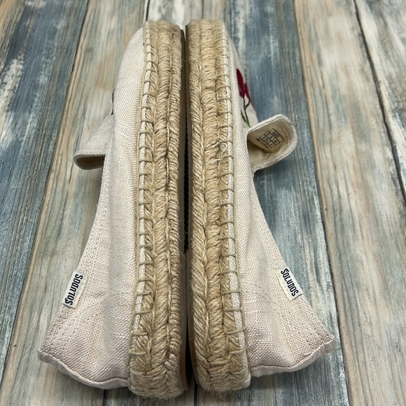 ⭐️Soludos Cherry Embroidered Womens Linen Flat Slip On Espadrilles Shoes 10 - Picture 12 of 12